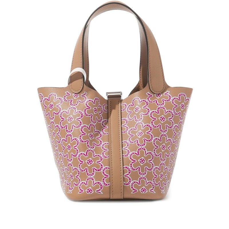 Hermès Chai Swift Lucky Daisy Micro Picotin Lock 14 Palladium Hardware - Image 5